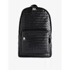 Bottega Veneta Mens Black-silver Intrecciato Leather Backpack In Multi