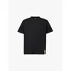 Bottega Veneta Mens Black Crewneck Brand-trim Relaxed-fit Cotton-jersey T-shirt In Black