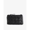 Bottega Veneta Mens Black-silver Diago Intrecciato Leather Cross-body Bag