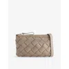 Bottega Veneta Mens Limestone-silver Diago Intrecciato Leather Cross-body Bag