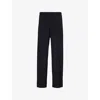 Bottega Veneta Mens Elasticated-waistband Tapered-leg Regular-fit Wool Trousers Midnight Blue In Midnight Blue