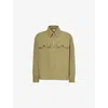 Bottega Veneta Mens Algae Two-buttoned-pockets Long-sleeves Relaxed-fit Wool Shirt In Algae