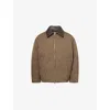 Bottega Veneta Mens Camo Intrecciato-collar Washed Tech Puffer Jacket In Brown