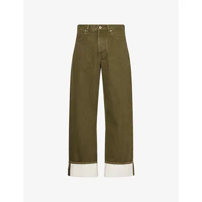 Bottega Veneta Mens Stone-washed Wide-leg Relaxed-fit Jeans Caper Stone Washed