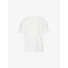 Bottega Veneta Chalk Cotton Jersey T-shirt With Intrecciato Patch In White
