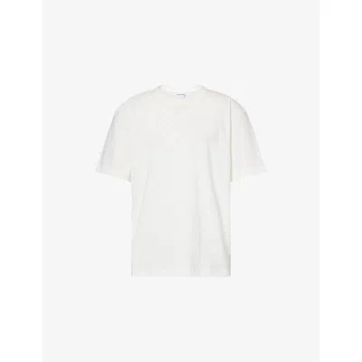 BOTTEGA VENETA MENS CHALK RELAXED-FIT CREW-NECK COTTON T-SHIRT XL