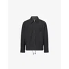 Bottega Veneta Mens Charcoal Melange Blouson Relaxed-fit Cotton Blend Jacket In Black