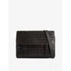 Bottega Veneta Mens  Flap Leather Cross-body Bag In Fondant-silver