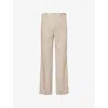 Bottega Veneta Sand Viscose Blend Wide Leg Trousers In Orange
