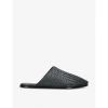 Bottega Veneta Black Sunday Slippers In Grey/dark