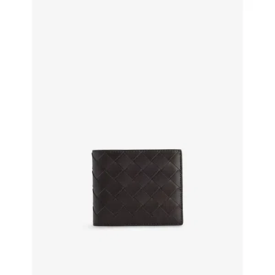 Bottega Veneta Mens Fondant-silver Intrecciato Bifold Leather Wallet
