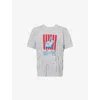 Bottega Veneta Graphic Rabbit-print Crushed Cotton Jersey T-shirt In Gray