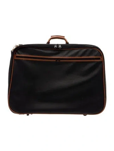 Pre-owned Bottega Veneta Mens' Pvc Canvas Suitcase In Black