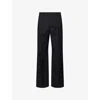 Bottega Veneta Mens Charcoal Melange Relaxed-fit Wide-leg Wool Trousers In Gray