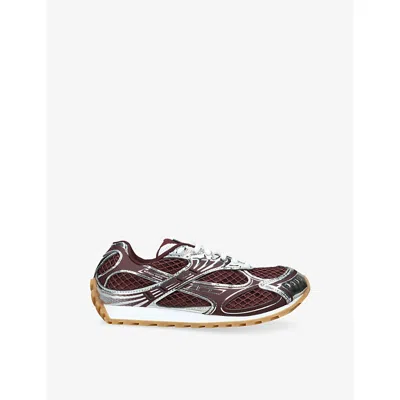 Bottega Veneta Men Fondant And Silver Technical Fabric And Mesh Orbit Sneakers In Multi