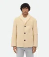 Bottega Veneta Merino Shearling Blouson In Beige