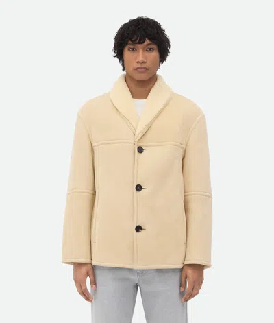 Bottega Veneta Merino Shearling Blouson In Beige