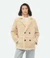 Bottega Veneta Merino Shearling Blouson In Beige