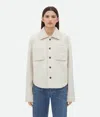 Bottega Veneta Pointed-collar Shearling Jacket In Popcorn