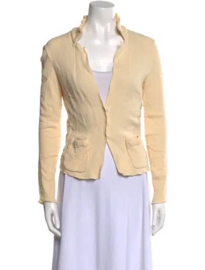 Pre-owned Bottega Veneta Merino Wool V-neck Sweater In Neutral