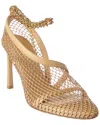 Bottega Veneta Mesh & Leather Ankle Strap Sandal