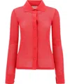 Bottega Veneta Mesh Buttoned Cardigan In Red