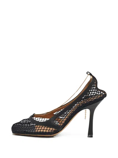 Pre-owned Bottega Veneta Mesh Heeled Pumps In White