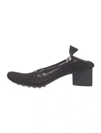 Pre-owned Bottega Veneta Mesh Mules In Black
