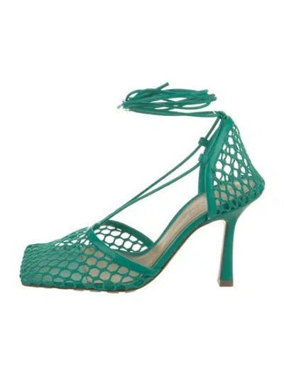 Pre-owned Bottega Veneta Mesh Sandals W/ Tags In Green