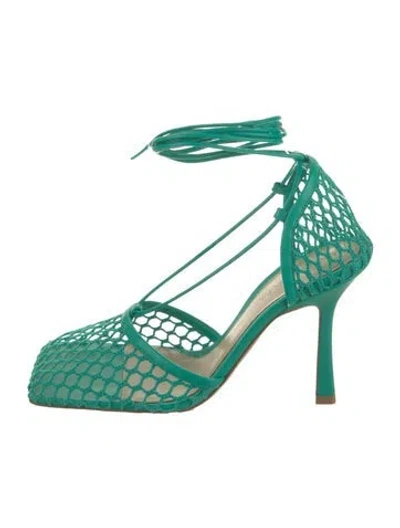 Pre-owned Bottega Veneta Mesh Sandals W/ Tags In Green