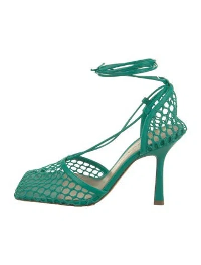 Pre-owned Bottega Veneta Mesh Sandals W/ Tags In Green