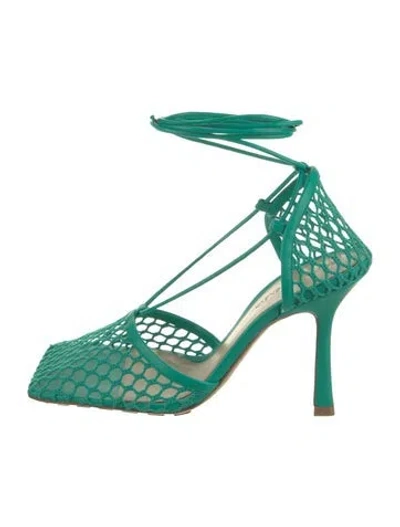 Pre-owned Bottega Veneta Mesh Sandals W/ Tags In Green