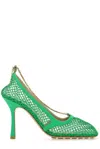 Bottega Veneta Green Stretch Sandals In Green