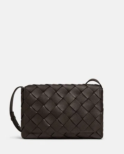Bottega Veneta Messenger Intreccio In Brown