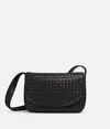 Bottega Veneta Black Veneto Flap Messenger Bag In Black