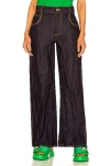 Bottega Veneta Metal Denim Twill Trouser In Indigo