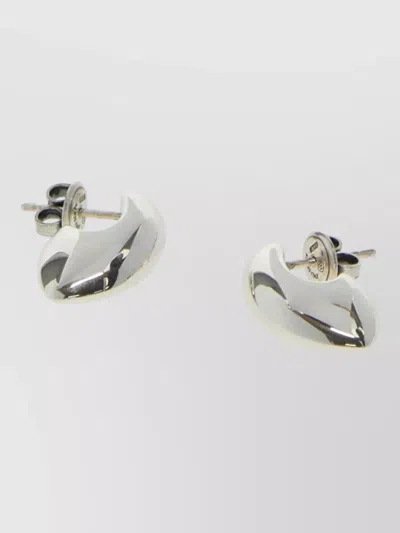 Bottega Veneta Metal Earrings In White