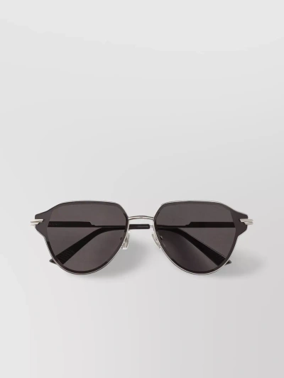 Bottega Veneta Metal Frame Aviator Sunglasses In Brown