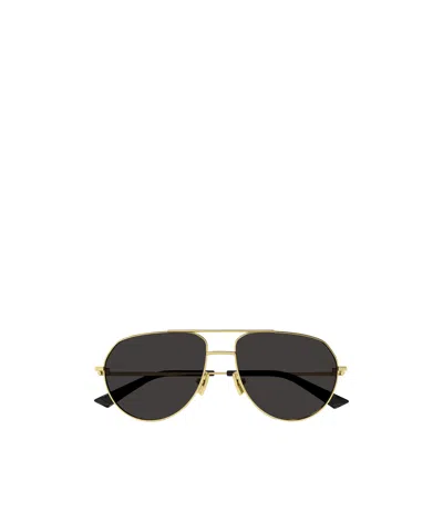 Bottega Veneta Metal Frame Sunglasses In Black