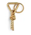 Bottega Veneta Gold Metal Knot Keychain