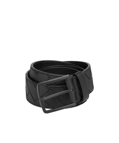 Bottega Veneta Metal Needle Buckle Belt In Black