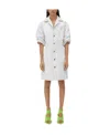 Bottega Veneta White Cotton Mini Dress In White