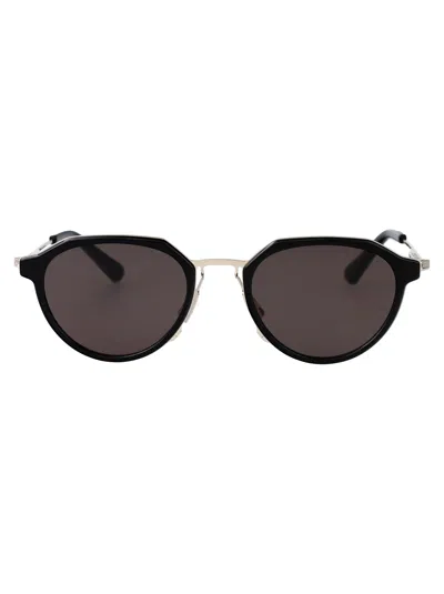 Bottega Veneta Metallic Frames Sunglasses In Black