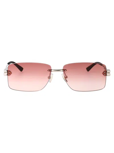 BOTTEGA VENETA BOTTEGA VENETA METALLIC SILVER SUNGLASSES