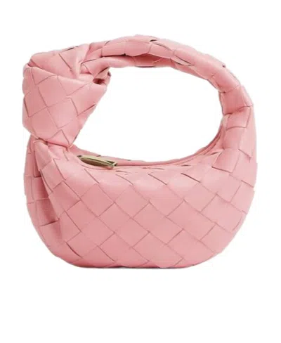 BOTTEGA VENETA MICRO CANDY JODIE WOVEN ZIPPER HANDBAG