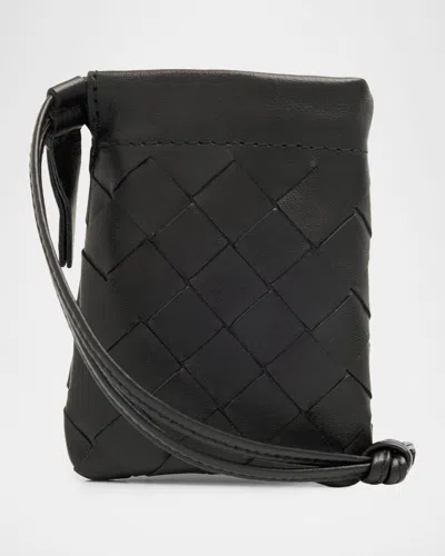 Bottega Veneta Micro Dustbag Intrecciato Leather Drawstring Pouch