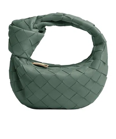 Bottega Veneta Micro Jodie Knitted Handbag In Green