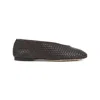 Bottega Veneta Fondant Intrecciato Lambskin Rosa Ballet Flats In Brown