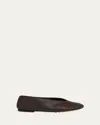 Bottega Veneta Micro Woven Nappa Leather Ballerina Flats