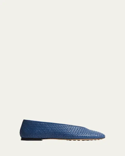 Bottega Veneta Micro Woven Nappa Leather Ballerina Flats In Multi